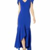 Adrianna Papell Meerjungfrau-Crepe-Kleid Abendkleid, Blau