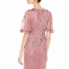 Adrianna Papell Midi Cocktailkleid mit Blumenperlen, Pink