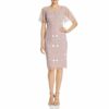 Adrianna Papell Midi-Kleid mit Perlen, Beige
