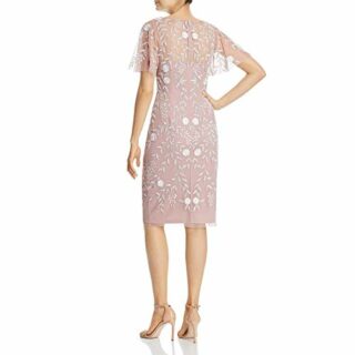 Adrianna Papell Midi-Kleid mit Perlen, Beige