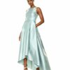 Adrianna Papell Mikado Ballkleid mit V-Rücken, Blau