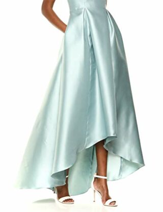 Adrianna Papell Mikado Ballkleid mit V-Rücken, Blau