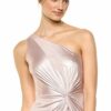 Adrianna Papell One Shoulder Abendkleid, Pink