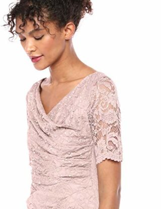 Adrianna Papell Pailletten-Spitzenkleid, Abendkleid, Pink