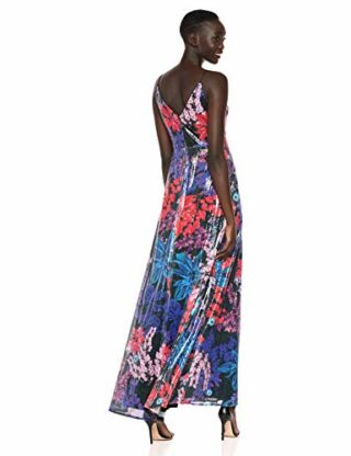 Adrianna Papell Paillettenkleid, Blumenmusterr, Rot