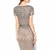 Adrianna Papell Perlen-Cocktailkleid, Strickkleid, Silber
