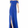 Adrianna Papell Plissiertes Jersey-Säulenkleid, Abendkleid, Blau