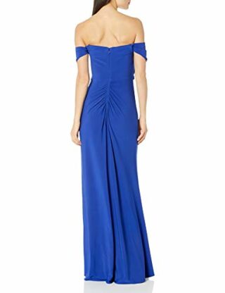 Adrianna Papell Plissiertes Jersey-Säulenkleid, Abendkleid, Blau
