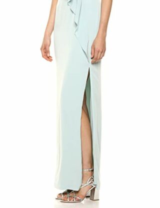 Adrianna Papell Rüschenkleid mit Schulterärmeln, Blau