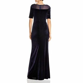 Adrianna Papell Samtperlen Maxi Kleid, Blau