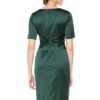 Adrianna Papell Satin Wrap Cocktail Kleid, Grün
