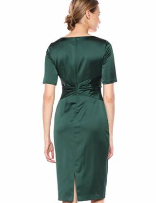 Adrianna Papell Satin Wrap Cocktail Kleid, Grün