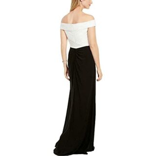 Adrianna Papell Schulterfreies Kleid, Beige