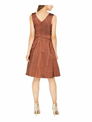 Adrianna Papell Stretch Lame Partykleid Abendkleid, Braun