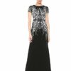 Adrianna Papell T-Shirt-Kleid mit Perlen, Schwarz