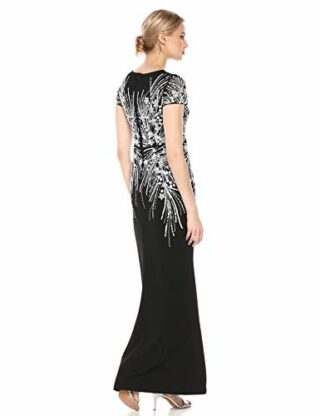 Adrianna Papell T-Shirt-Kleid mit Perlen, Schwarz
