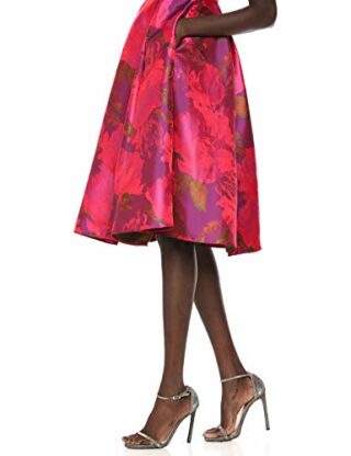 Adrianna Papell Tee-Länge Jacquard-Kleid, Bunt
