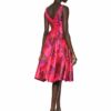 Adrianna Papell Tee-Länge Jacquard-Kleid, Bunt