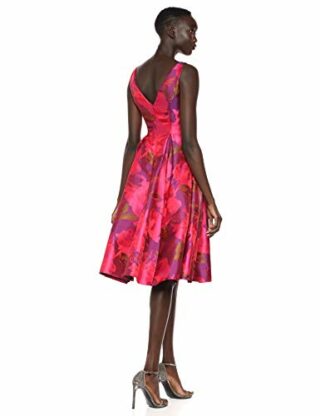 Adrianna Papell Tee-Länge Jacquard-Kleid, Bunt
