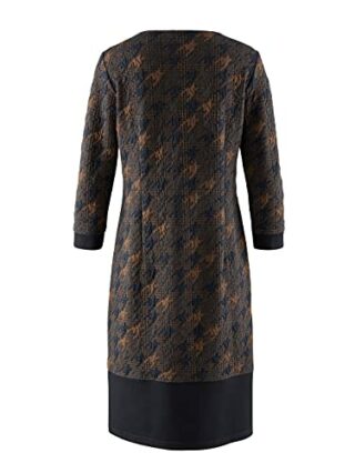 Alba Moda Knielanges Kleid, 3/4-Ärmel, Schwarz