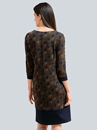 Alba Moda Knielanges Kleid, 3/4-Ärmel, Schwarz