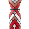 Alba Moda Knielanges Kleid, Ärmellos, Rot