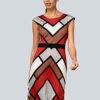 Alba Moda Knielanges Kleid, Ärmellos, Rot