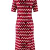 Alba Moda Knielanges Kleid, Halbarm, Rot