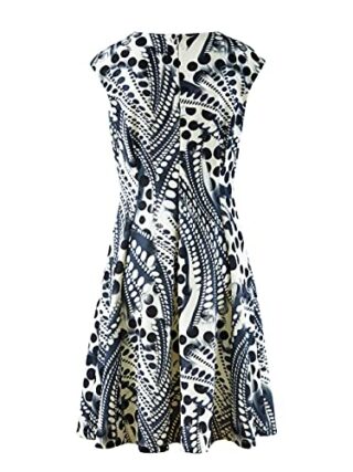 Alba Moda Knielanges Kleid, Kurzarm, Blau