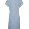 Alba Moda Knielanges Kleid, Kurzarm mit Hemdkragen, Blau