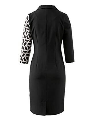 Alba Moda Knielanges Kleid, Langarm, Schwarz