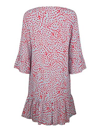 Alba Moda Knielanges Kleid aus Viskose, 3/4-Ärmel, Rot