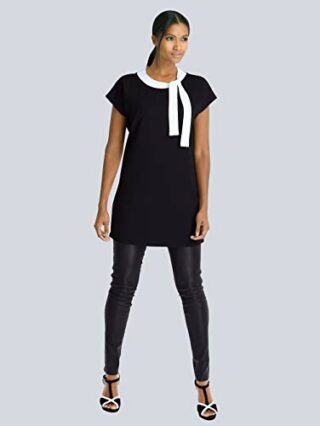 Alba Moda Lederleggings in softem Lammnappa, Schwarz