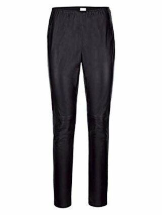 Alba Moda Lederleggings in softem Lammnappa, Schwarz