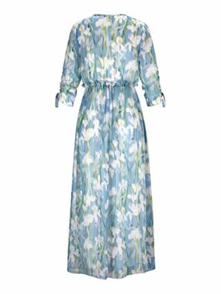 Alba Moda Maxi Kleid, 3/4-Ärmel, Blau