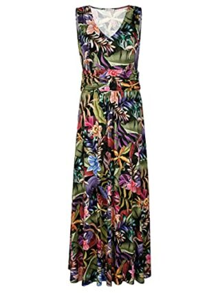 Alba Moda Maxi Kleid, Ärmellos, Bunt