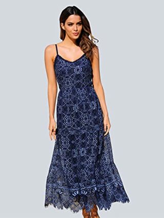 Alba Moda Maxi Kleid, Ärmellos, Grün