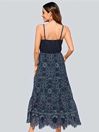 Alba Moda Maxi Kleid, Ärmellos, Grün