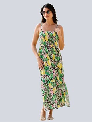 Alba Moda Maxi Kleid aus Viskose, Bunt