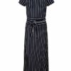Alba Moda Maxi Kleid aus Viskose, Halbarm, Blau