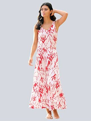 Alba Moda Maxi Kleid aus Viskose, Rot