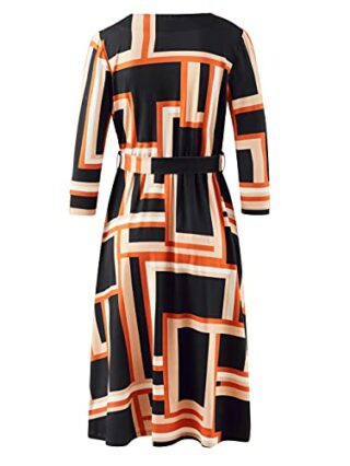 Alba Moda Midi Kleid, 3/4-Ärmel, Schwarz