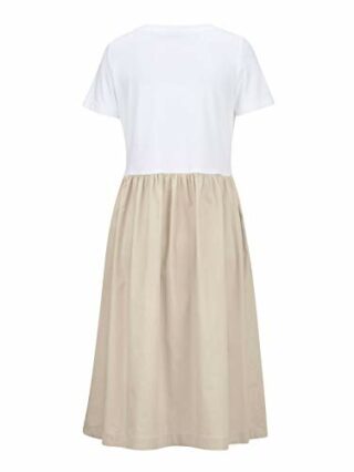 Alba Moda Midi Kleid, Halbarm, Beige