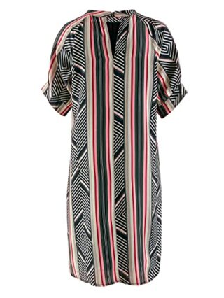 Alba Moda Mini Kleid aus Viskose, Kurzarm, Schwarz