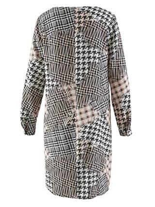 Alba Moda Mini Kleid aus Viskose, Langarm, Grau