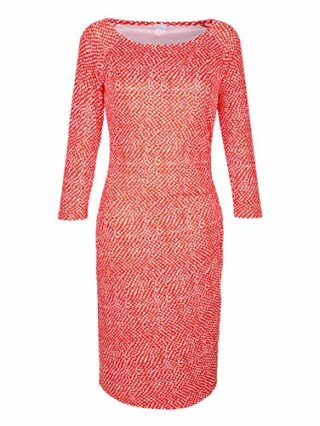 Alba Moda Mini Kleid in Koralle aus Viskose, 3/4-Ärmel, Orange