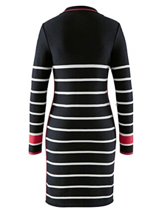 Alba Moda Mini Kleid mit Polokragen, Langarm, Schwarz