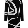Alba Moda Strickkleid im Jaquardstrick, Schwarz