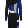 Alba Moda Strickkleid in Colourblocking, Blau