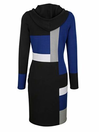 Alba Moda Strickkleid in Colourblocking, Blau